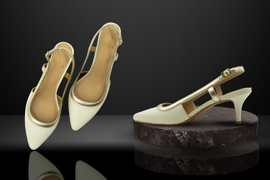 " Aurora-Perlata " - Ice White & Gold Grace