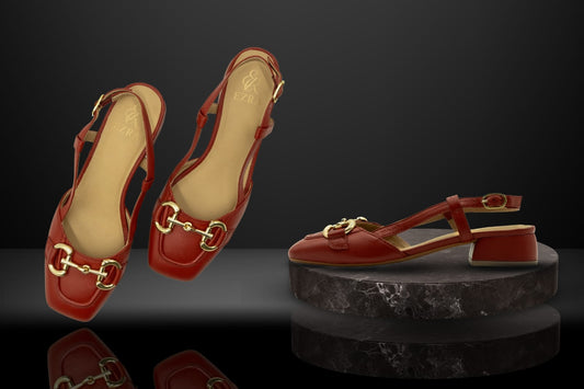 " Rosso Fiore" Red Elegance Loafer Sling