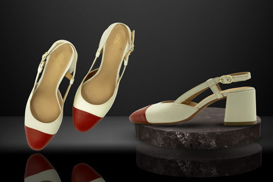 " Bianca Rosso" Two- Tone Elegance