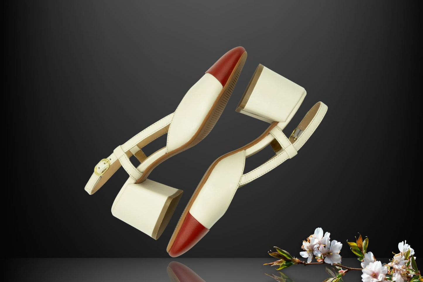 " Bianca Rosso" Two- Tone Elegance