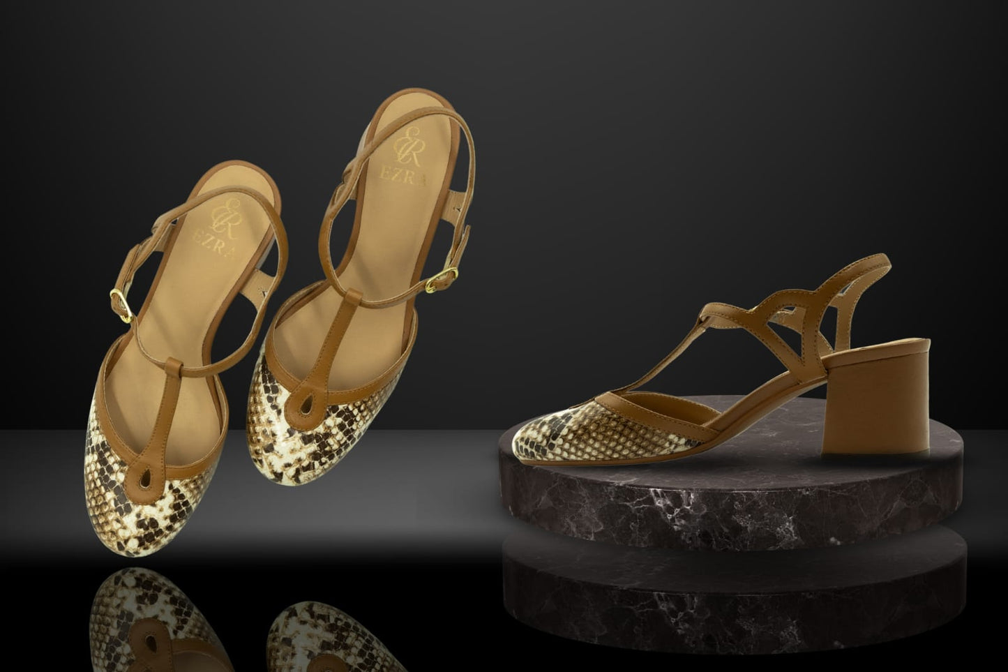 " Serpenta '' T-Strap "  Heels