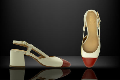" Bianca Rosso" Two- Tone Elegance