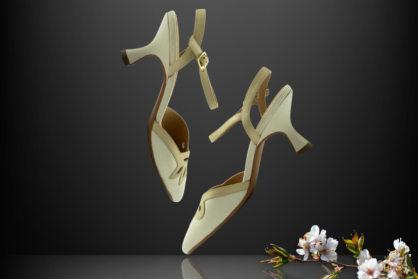 " Petal Grace " Cream Petal Elegance