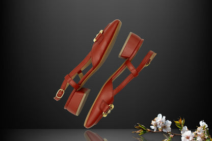 " Rosso Fiore" Red Elegance Loafer Sling
