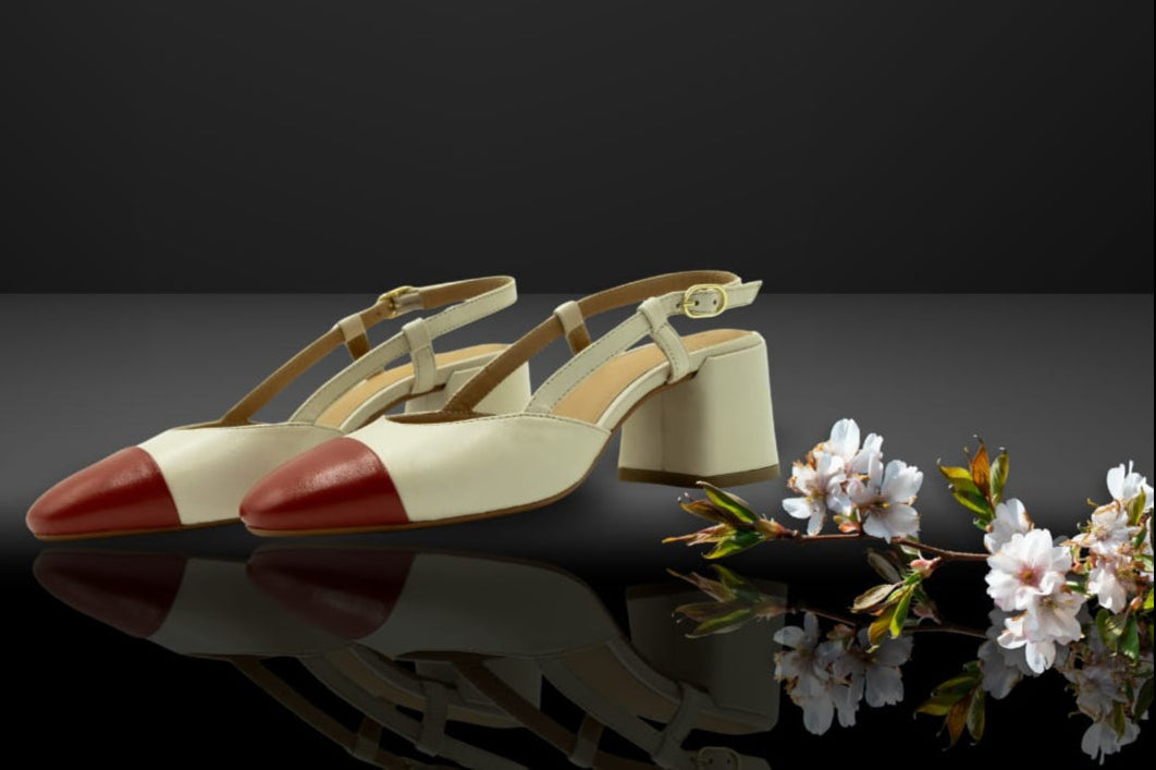 " Bianca Rosso" Two- Tone Elegance