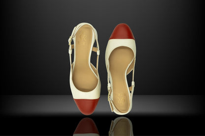 " Bianca Rosso" Two- Tone Elegance
