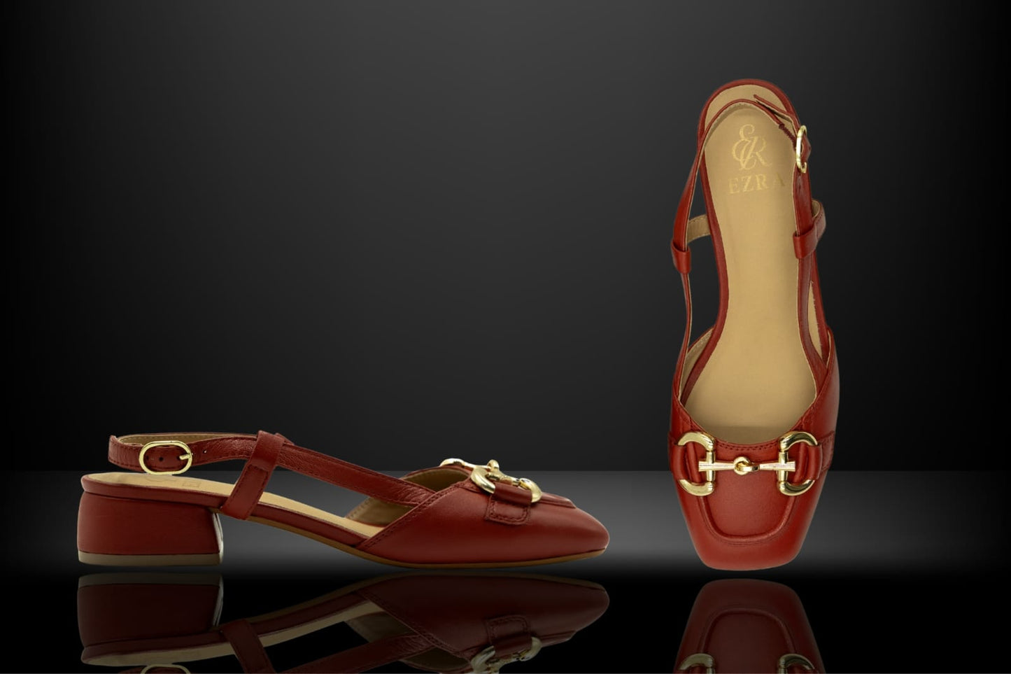 " Rosso Fiore" Red Elegance Loafer Sling