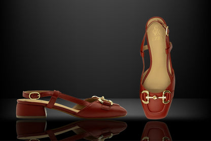 " Rosso Fiore" Red Elegance Loafer Sling