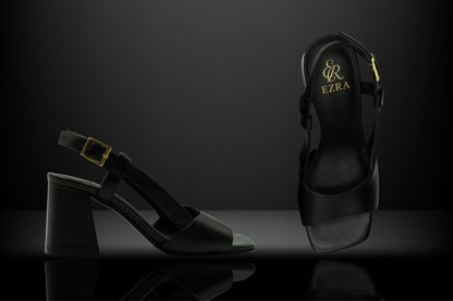 " Noir Grace " Slingback Heels