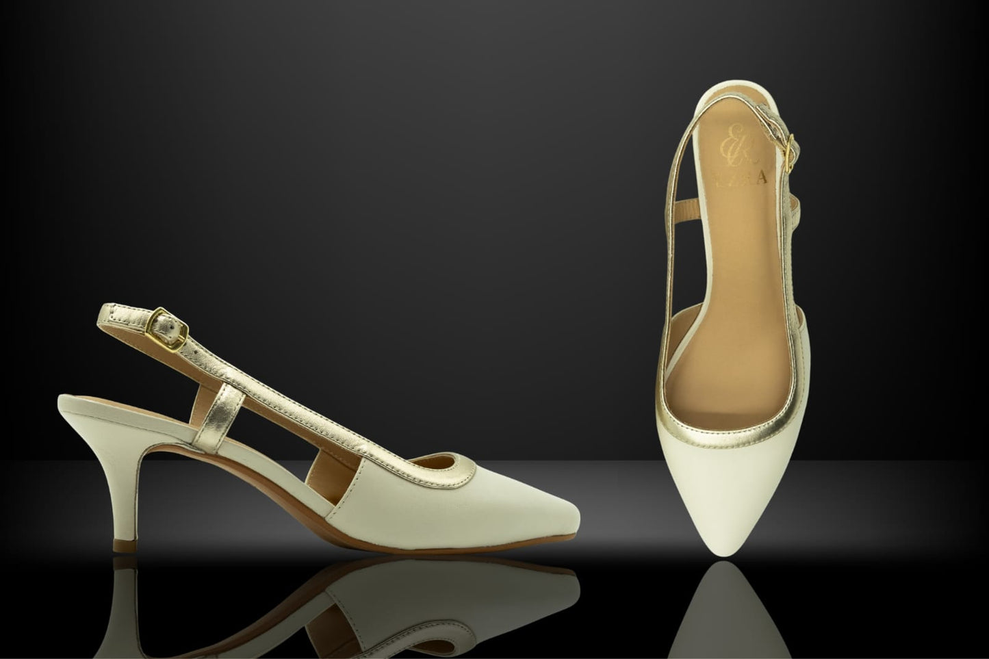 " Aurora-Perlata " - Ice White & Gold Grace