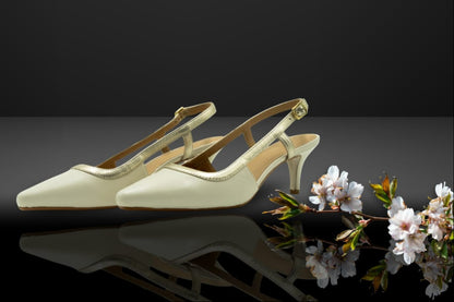 " Aurora-Perlata " - Ice White & Gold Grace