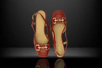 " Rosso Fiore" Red Elegance Loafer Sling