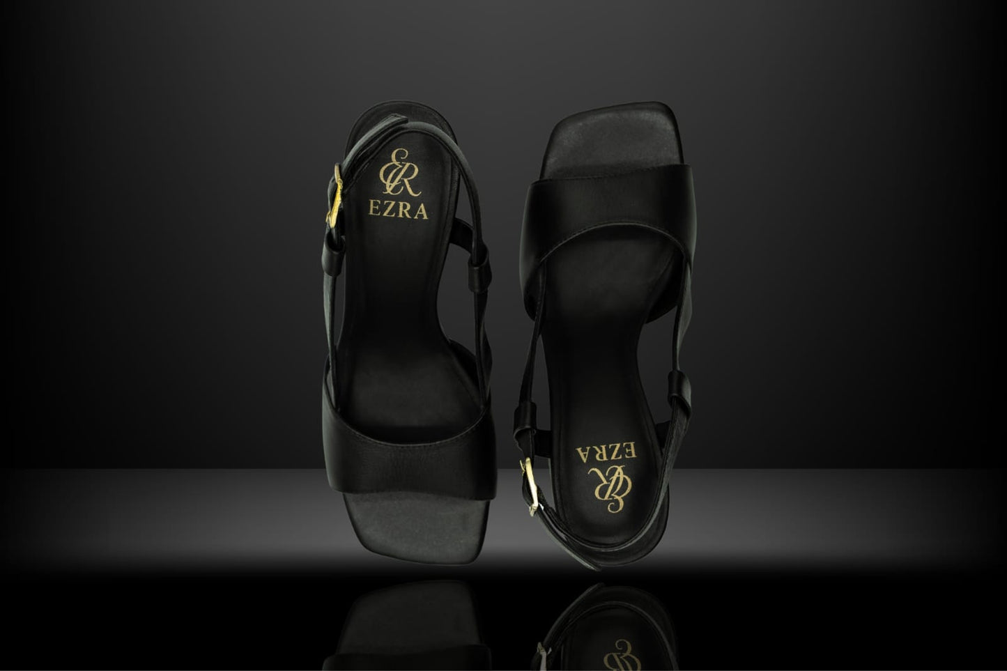 " Noir Grace " Slingback Heels