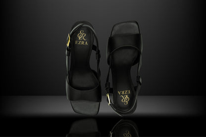 " Noir Grace " Slingback Heels